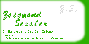 zsigmond sessler business card